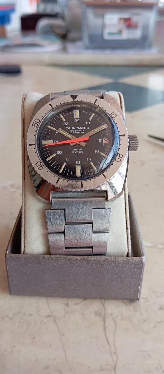Reloj Suizo Diver CAUNYMATIC Vintage 210M Automáti