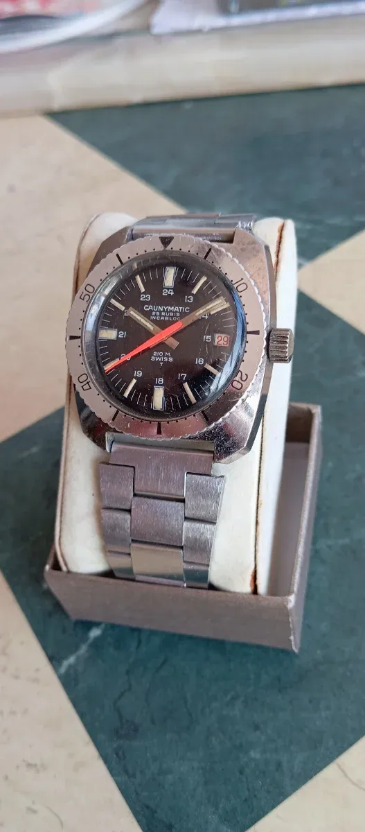 Reloj Suizo Diver CAUNYMATIC Vintage 210M Automáti