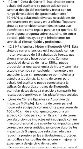 Cinta de Correr Toputure 9% Inclinada