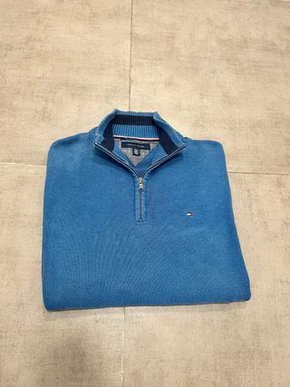 Jersey Tommy Hilfiger 1/4 Zip Azul