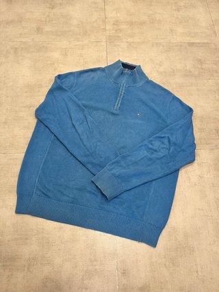 Jersey Tommy Hilfiger 1/4 Zip Azul