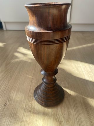 Jarrón antiguo Art Deco madera