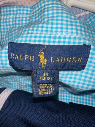 Camisa Polo Ralph Lauren cuadros azul M