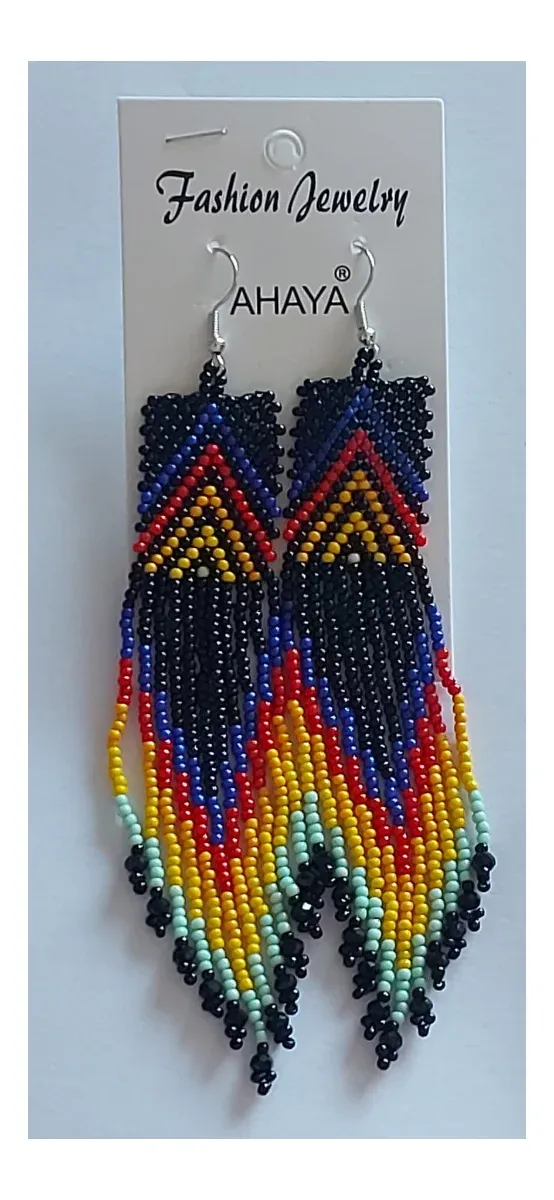 Pendientes largos de cuentas