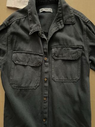 Chaqueta Zara Gris Talla 10