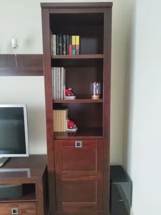 Muebles de salón madera y cristal