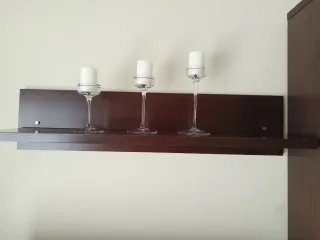 Muebles de salón madera y cristal