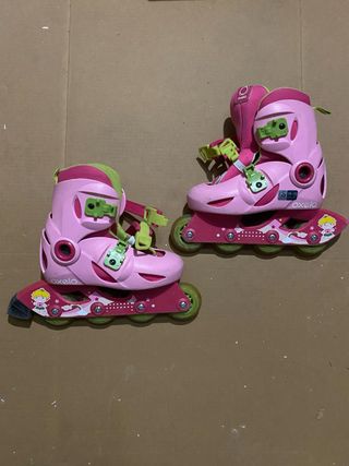 Patines en línea Oxelo rosas talla ajustable