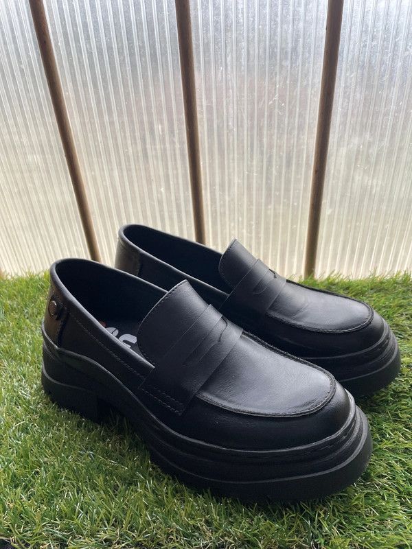 Mocassini Chunky Neri Platform Carrarmato