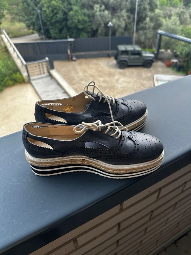 Zapatos Hobby plataforma Azul