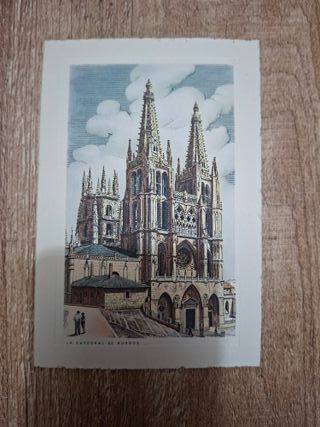 2 Postales: Catedrales Burgos y Barcelona Del 1953