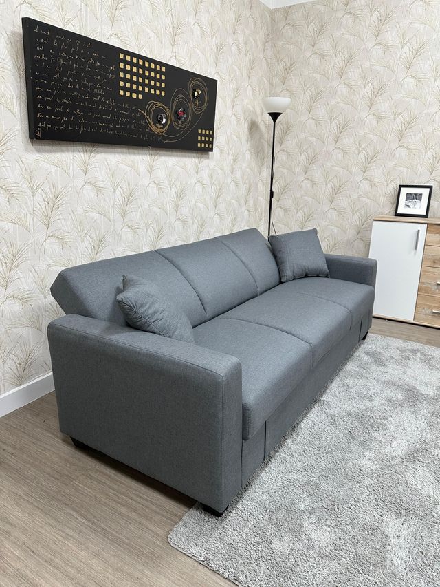 Sofá Cama Gris Nuevo