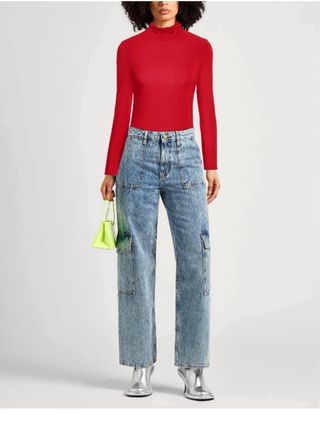 Top Isabel Marant Rojo Manga Larga