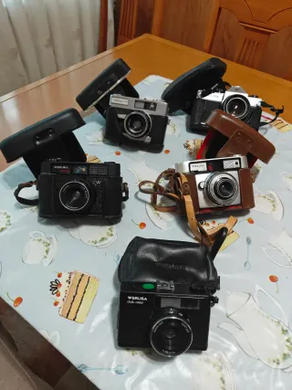 4 fotocamere Werlisa e 1 fotocamera Cosina