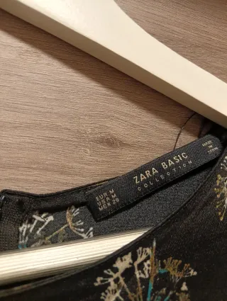 Vestido Zara corto estampado libélulas