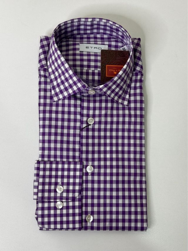 ETRO Milano – Camisa de algodón con motivo Vichy