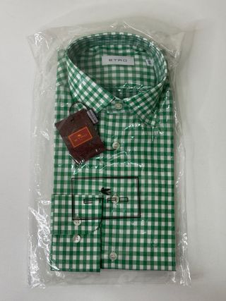 ETRO Milano – Camisa de algodón con motivo Vichy
