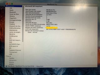 MacBook Pro 2008 Plata