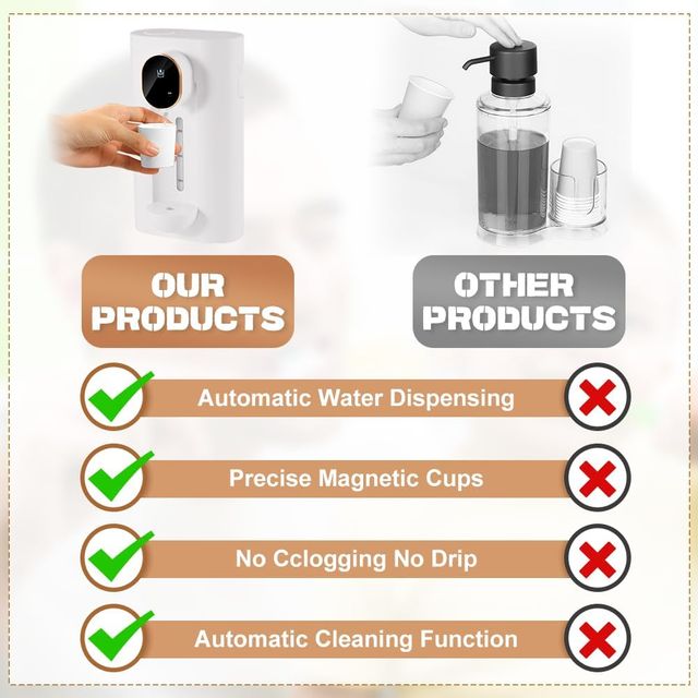 Dispensador automático de enxaguatório bucal para casa de banho