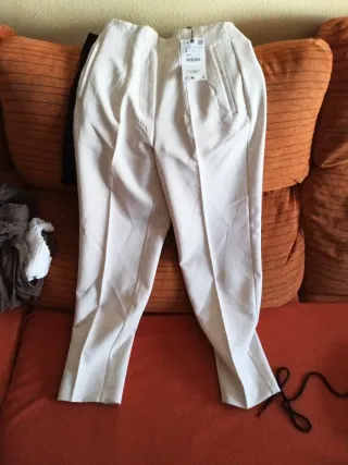Pantalón Zara Beige Talla S