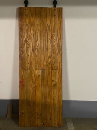 Puerta Granero Artesanal Rústica color rojo