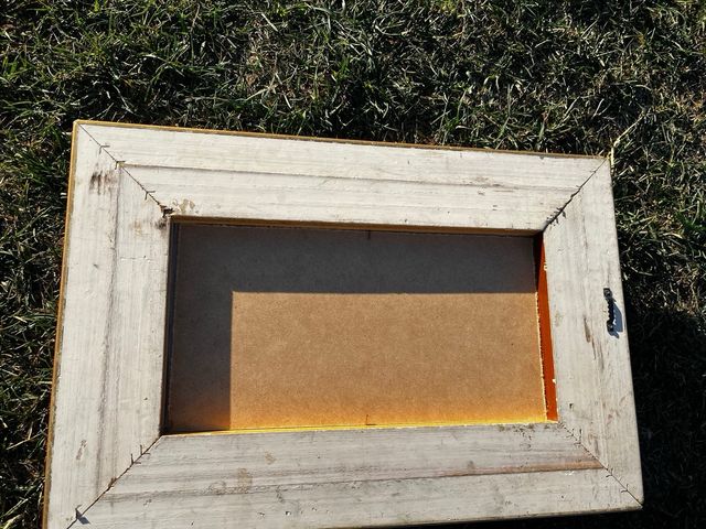 Cuadro antiguo lienzo flores