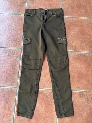 Pantalones cargo mujer verde oliva