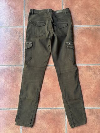 Pantalones cargo mujer verde oliva