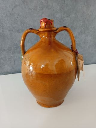 Anfora Fiasco Bottiglia Terracotta Smaltata