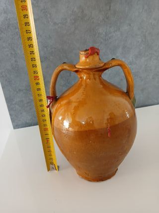 Anfora Fiasco Bottiglia Terracotta Smaltata