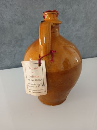 Anfora Fiasco Bottiglia Terracotta Smaltata