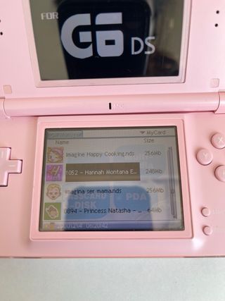 Nintendo DS Rosa +17 juegos en Tarjeta G6 Ds + 