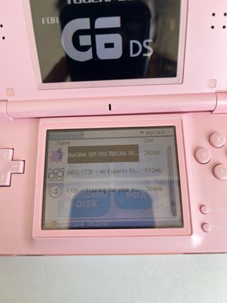Nintendo DS Rosa +17 juegos en Tarjeta G6 Ds + 