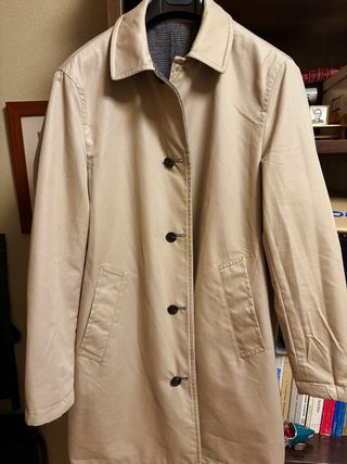 Gabardina Reversible Beige - Príncipe de Gales