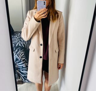 Abrigo beige mujer