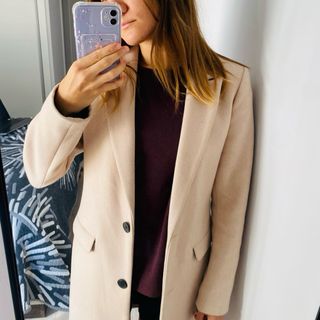 Abrigo beige mujer