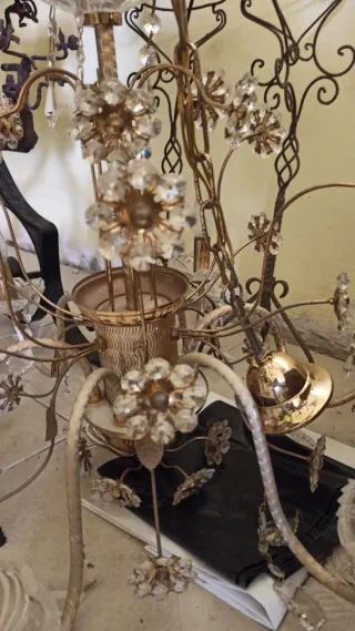 Lampadario cristallo vintage