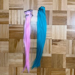 Extensiones Fantasía Rosa y Turquesa