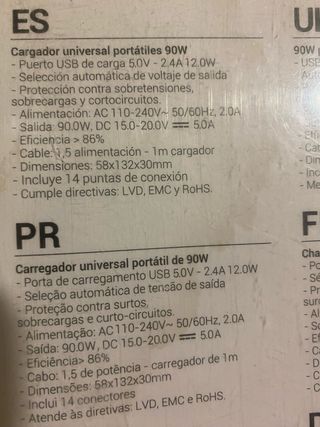 Cargador Universal para portátiles CoolBox