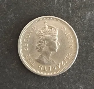 Moneda 10 Céntimos Caribe Británico Reina Isabel