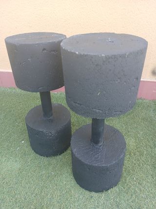Mancuernas de cemento redondas