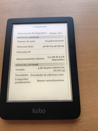 Kobo Clara HD 8 GB Negra