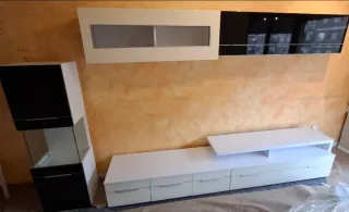 Mueble Salón Modular Vitrina + 4 Módulos