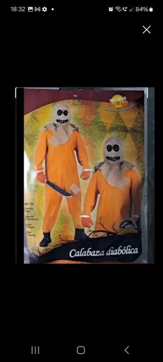 Disfraz Calabaza Diabólica Halloween Talla Única