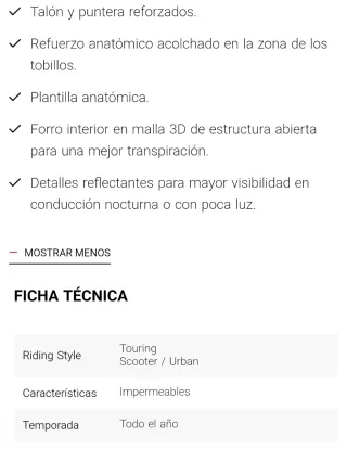 Botas Moto Revit Scout H2O Talla 41