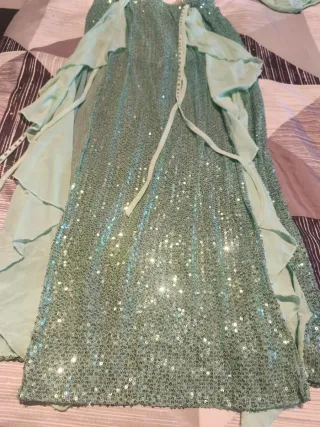 Conjunto Danza Oriental Verde Lentejuelas