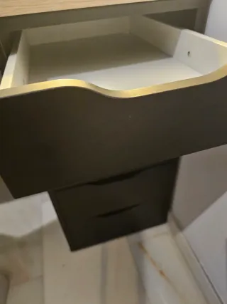 Escritorio Ikea Negro con Cajonera