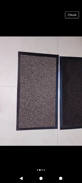 Tappeto per esterni con fondo antiscivolo.