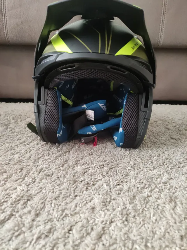 Casco Trial MOTS de niño Amarillo y Marrón