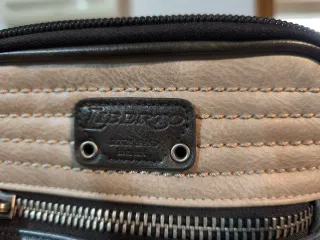 Bolso bandolera hombre beige, gris,marrón piel